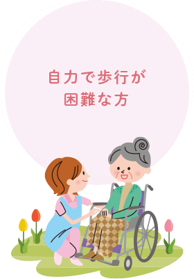 自力で歩行が困難な方